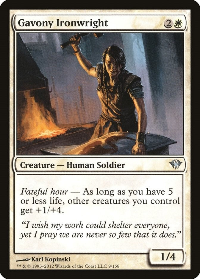 Image for Gavony Ironwright (9) (Dark Ascension) - Magic: The Gathering