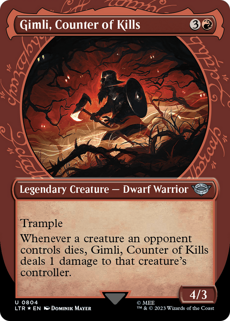 Gimli, Counter of Kills (Showcase) (Surge Foil) (804) (LTR)