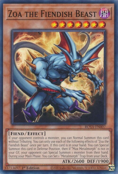 Image for Zoa the Fiendish Beast (ROTA-EN007) (Rage of the Abyss) - YuGiOh