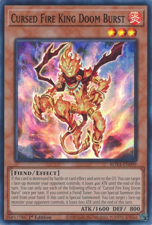 Image for Cursed Fire King Doom Burst (ROTA-EN099) (Rage of the Abyss) - YuGiOh