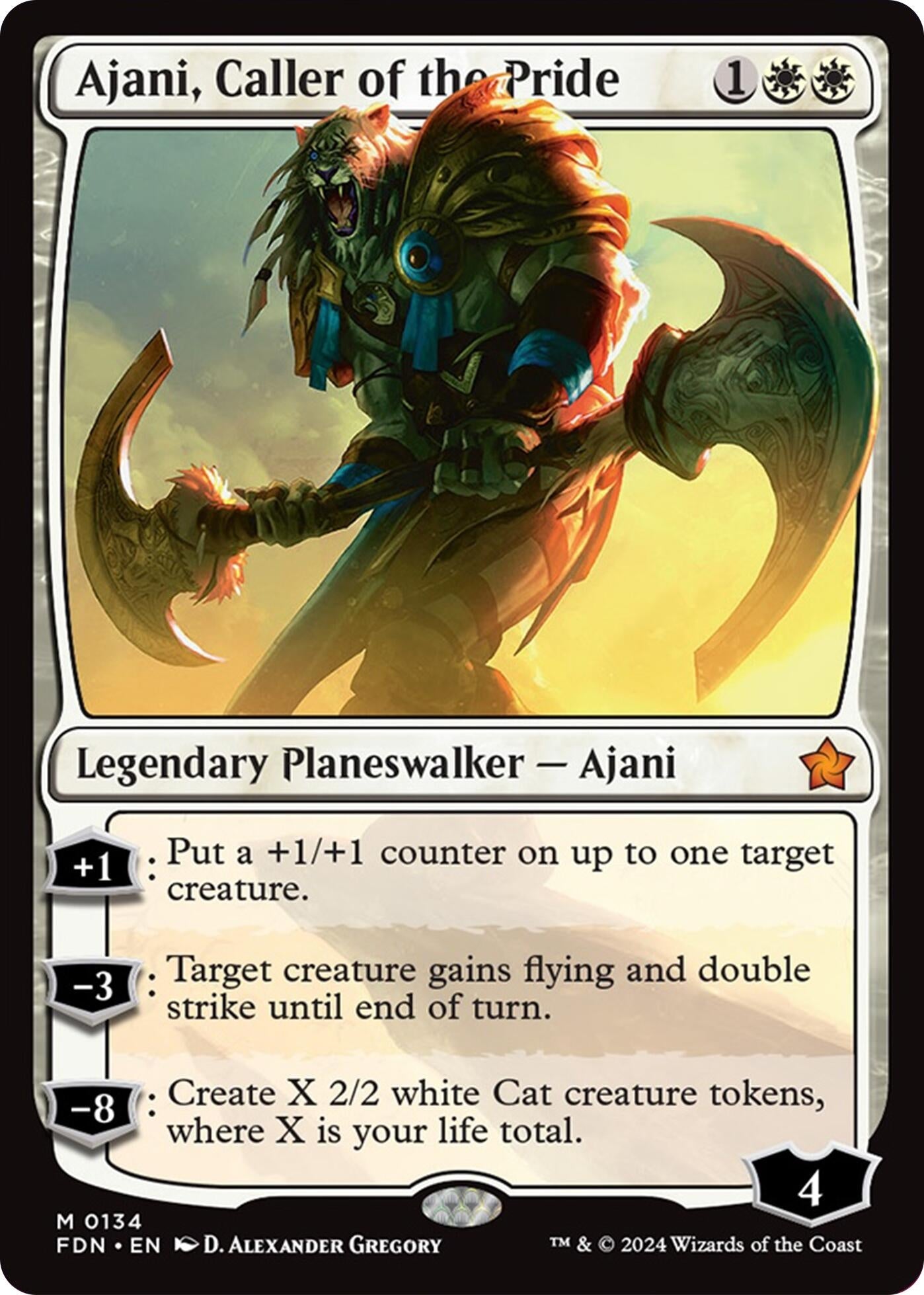 Image for Ajani, Caller of the Pride (134) (Foundations) - Magic: The Gathering