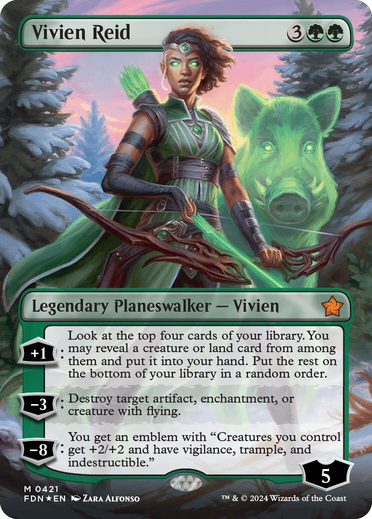 Vivien Reid (Borderless) (Mana Foil) (421) (Foundations)