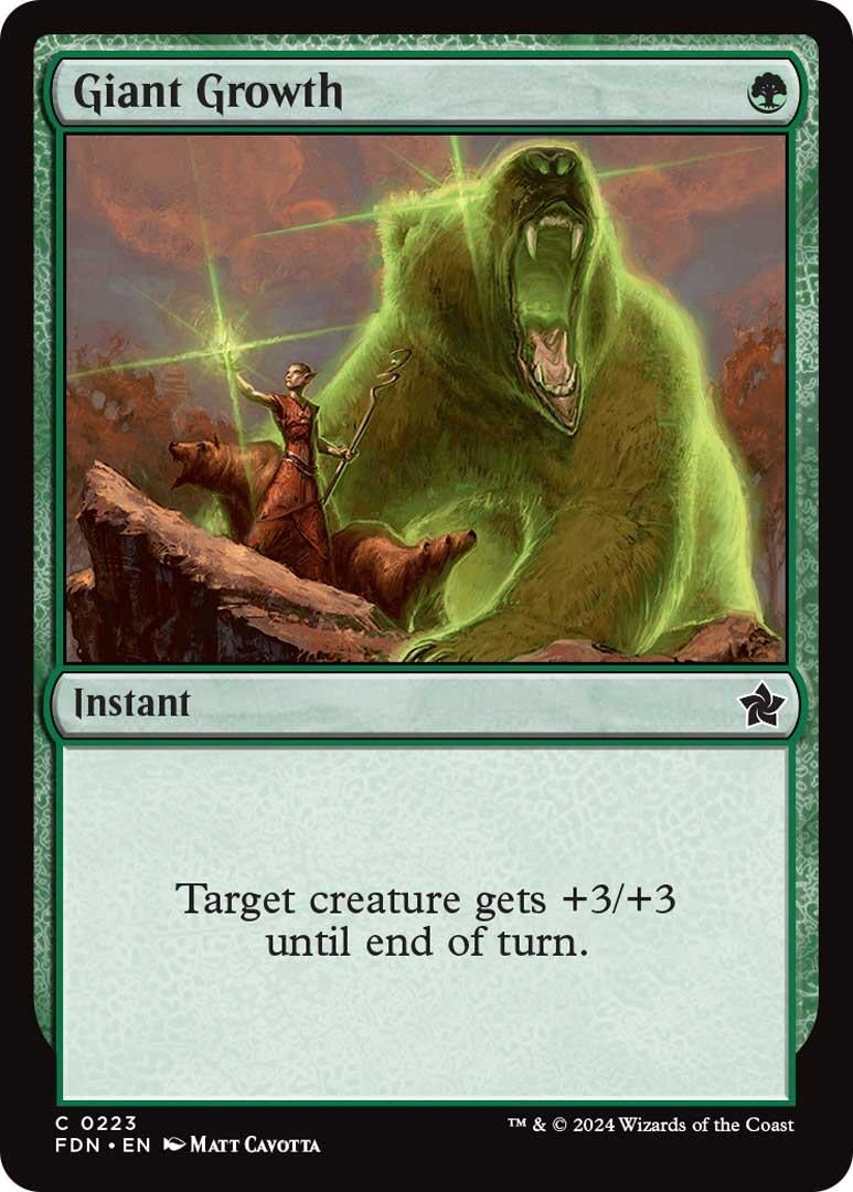 Image for Giant Growth (223) (Foundations) - Magic: The Gathering
