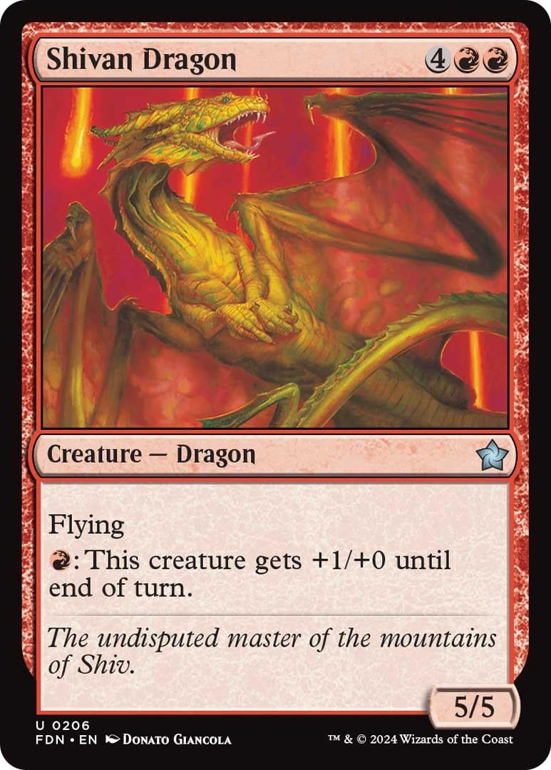 Shivan Dragon (206) (Foundations)