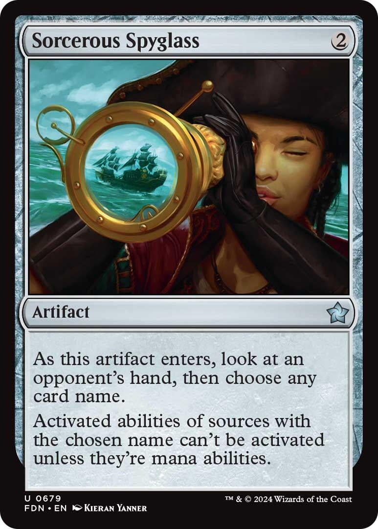 Image for Sorcerous Spyglass (679) (Foundations) - Magic: The Gathering
