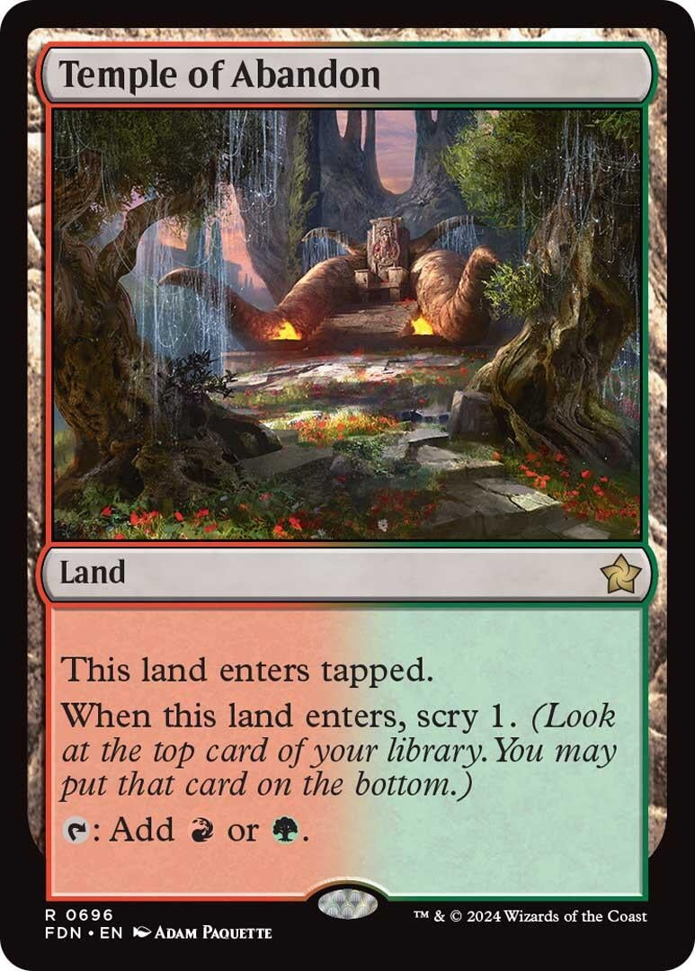 Image for Temple of Abandon (696) (Foundations) - Magic: The Gathering