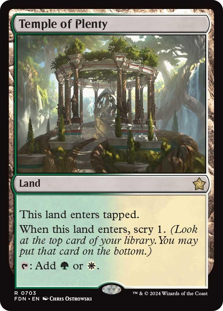 Image for Temple of Plenty (703) (Foundations) - Magic: The Gathering