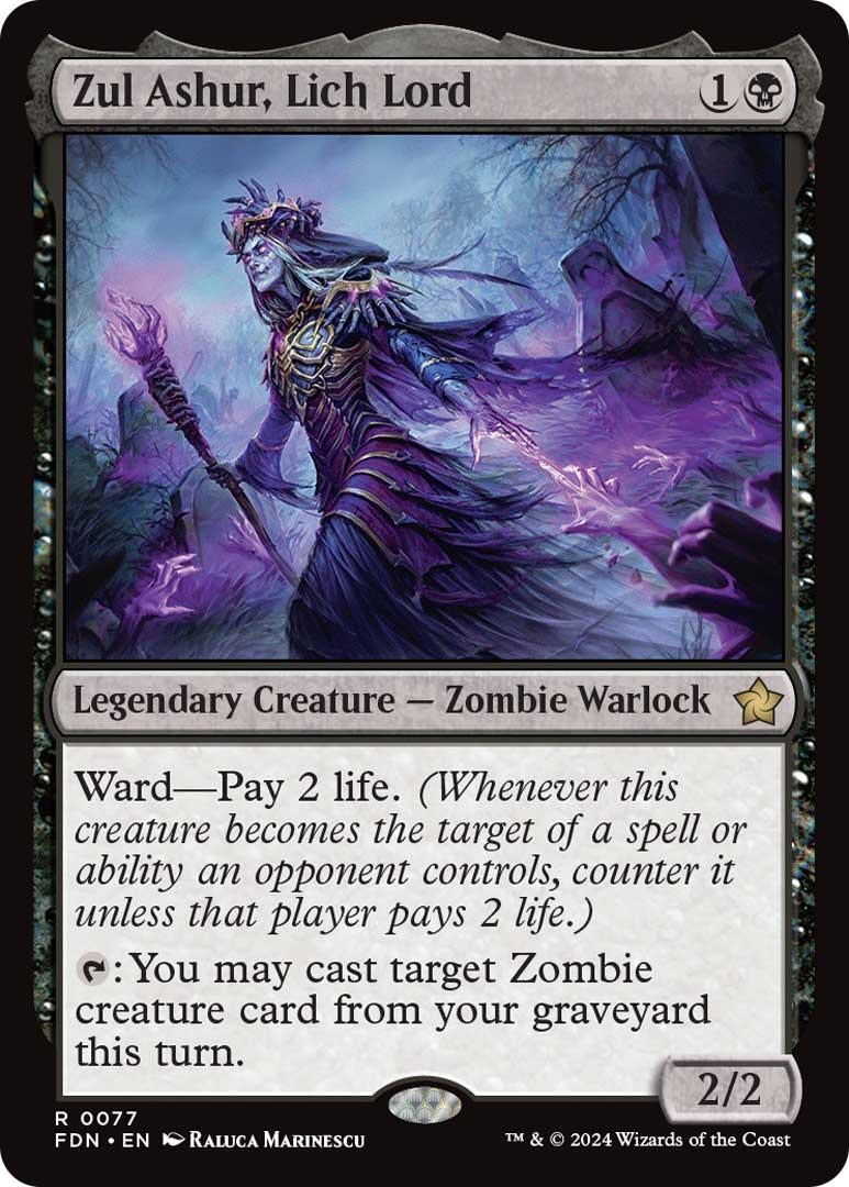 Image for Zul Ashur, Lich Lord (77) (Foundations) - Magic: The Gathering