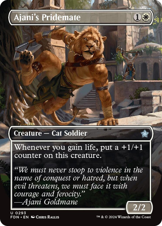 Ajani's Pridemate (Borderless) (293) (Foundations)