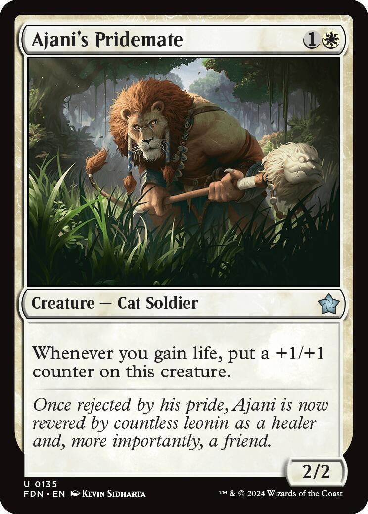 Image for Ajani's Pridemate (135) (Foundations) - Magic: The Gathering