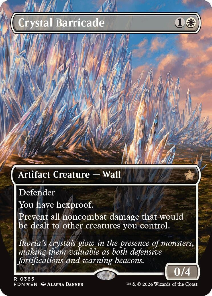 Crystal Barricade (Borderless) (Mana Foil) (365) (Foundations)