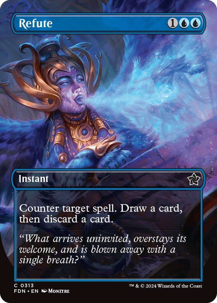 Image for Refute (Borderless) (313) (Foundations) - Magic: The Gathering