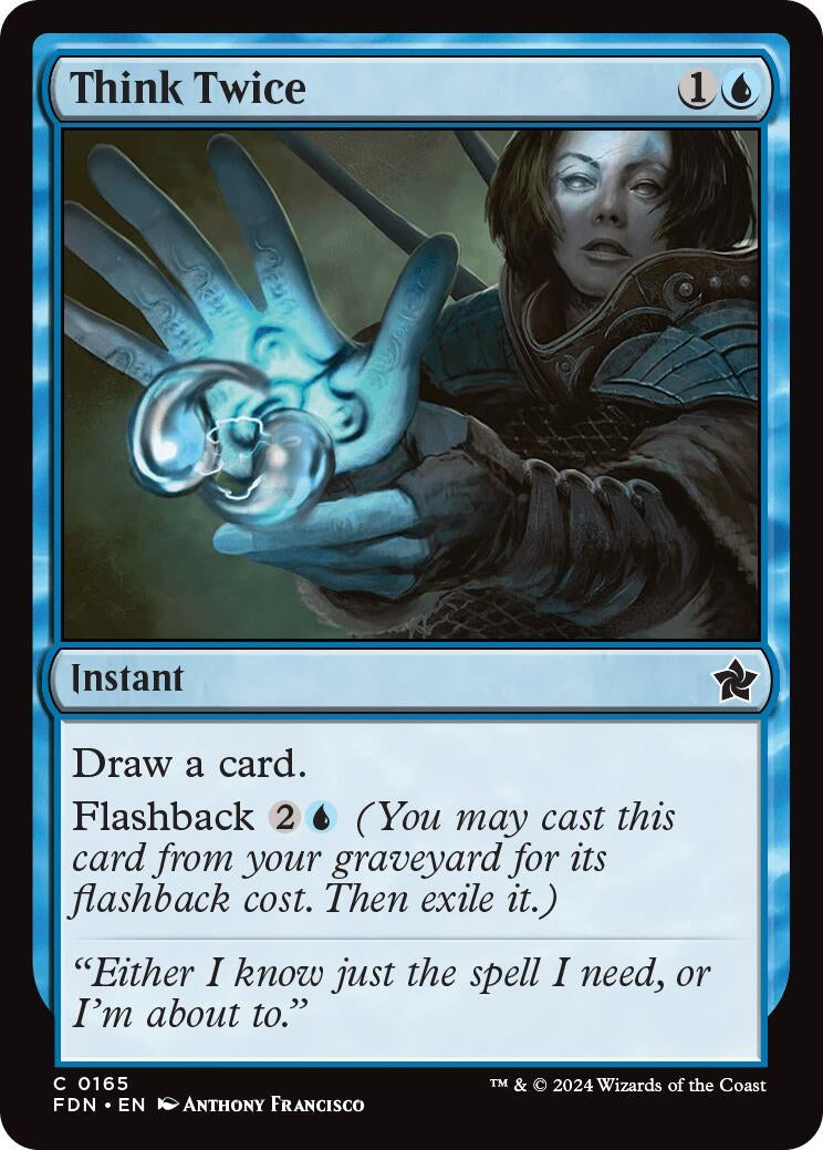 Image for Think Twice (165) (Foundations) - Magic: The Gathering