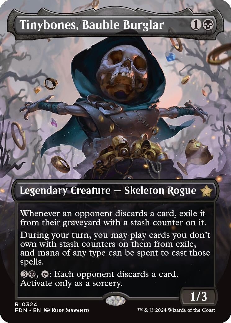 Image for Tinybones, Bauble Burglar (Borderless) (324) (Foundations) - Magic: The Gathering