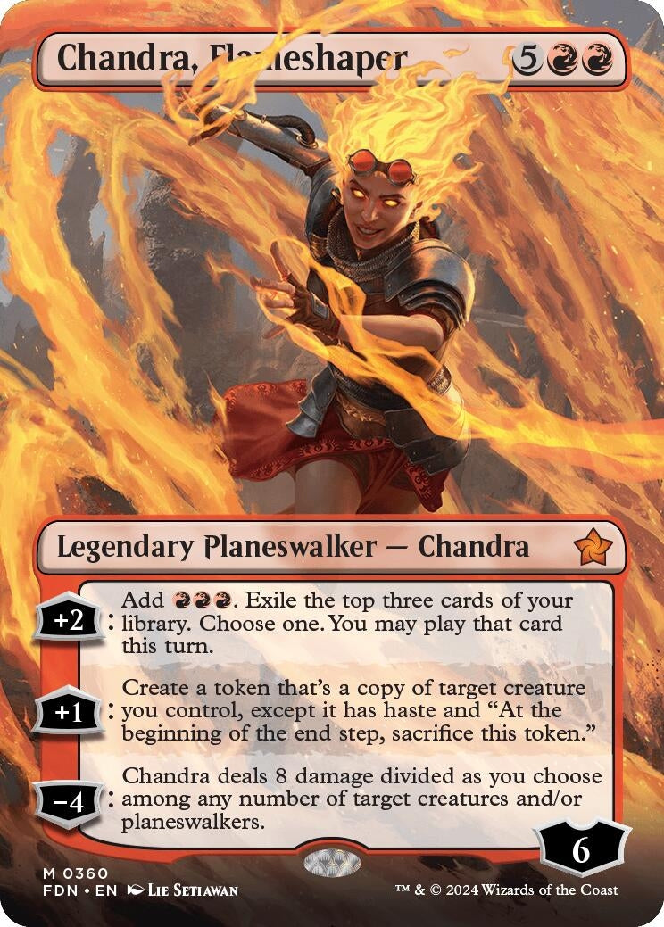 Image for Chandra, Flameshaper (Borderless) (360) (Foundations) - Magic: The Gathering
