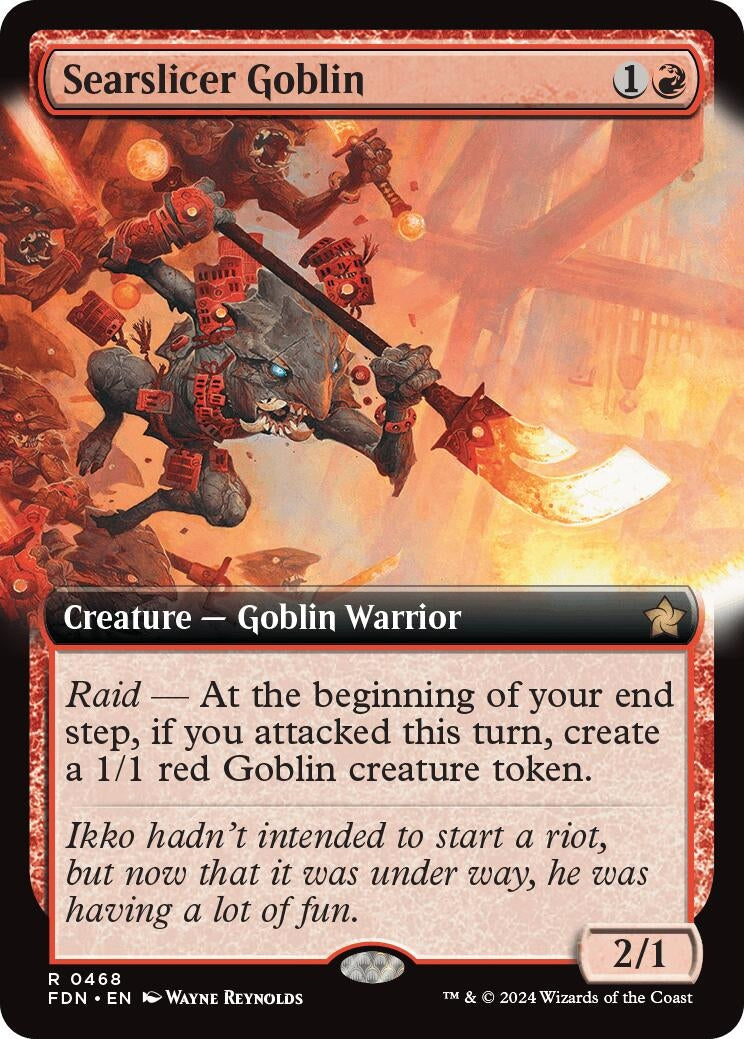 Searslicer Goblin (Extended Art) (468) (Foundations)
