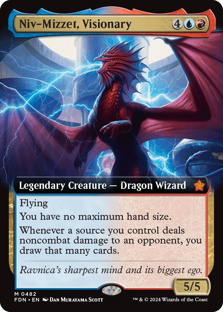 Niv-Mizzet, Visionary (Extended Art) (482) (Foundations)
