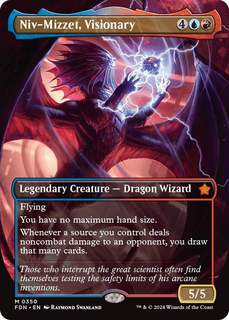 Niv-Mizzet, Visionary (Borderless) (350) (Foundations)