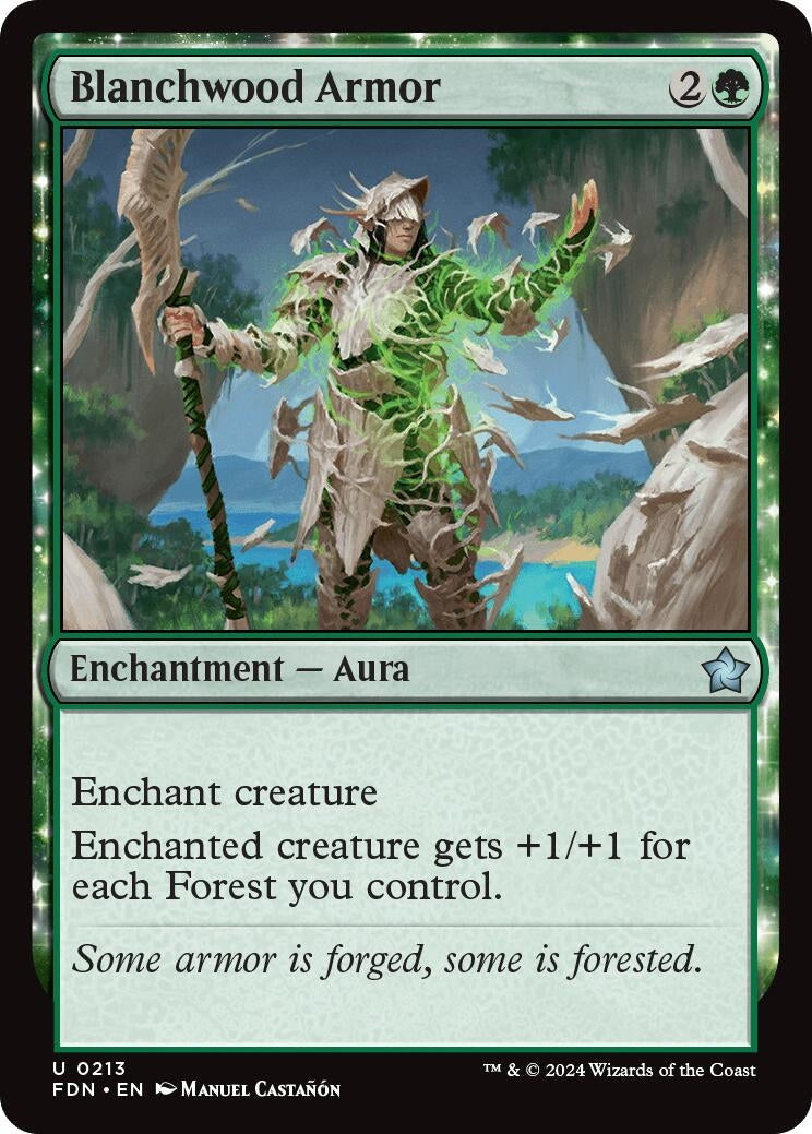 Image for Blanchwood Armor (213) (Foundations) - Magic: The Gathering