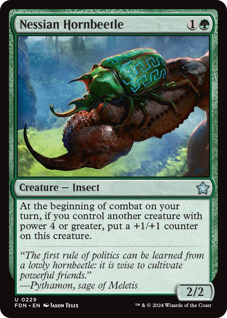 Image for Nessian Hornbeetle (229) (Foundations) - Magic: The Gathering
