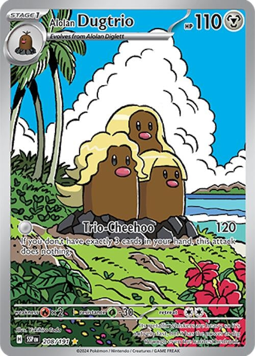 Alolan Dugtrio (208/191) (SV08: Surging Sparks)