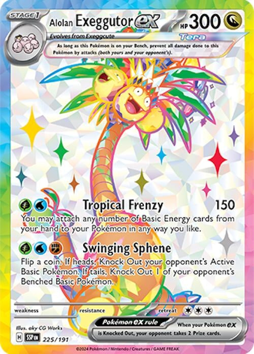 Alolan Exeggutor ex (225/191) (SV08: Surging Sparks)