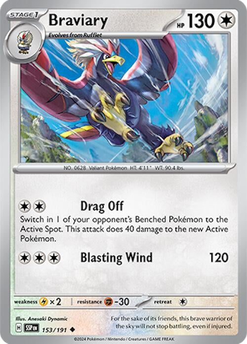 Braviary (153/191) (SV08: Surging Sparks)