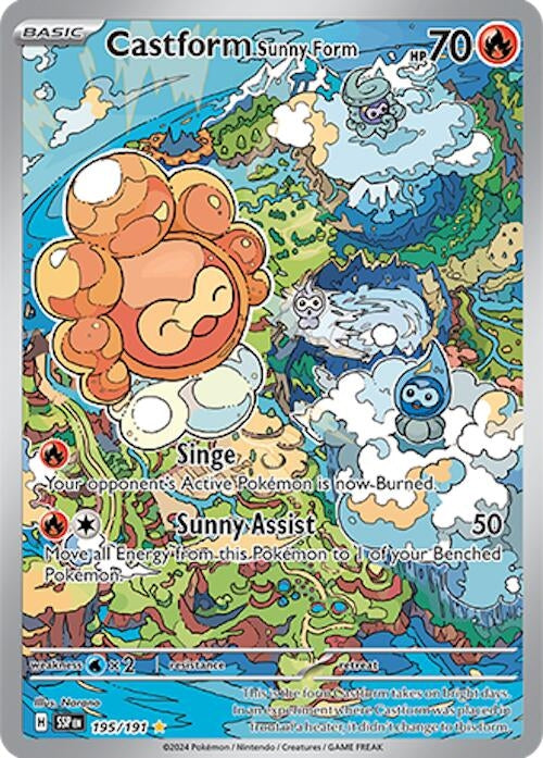Castform Sunny Form (195/191) (SV08: Surging Sparks)