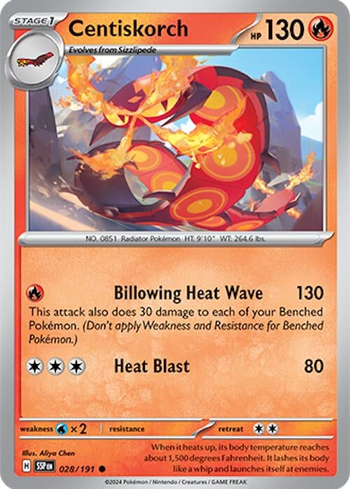 Centiskorch (028/191) (SV08: Surging Sparks)