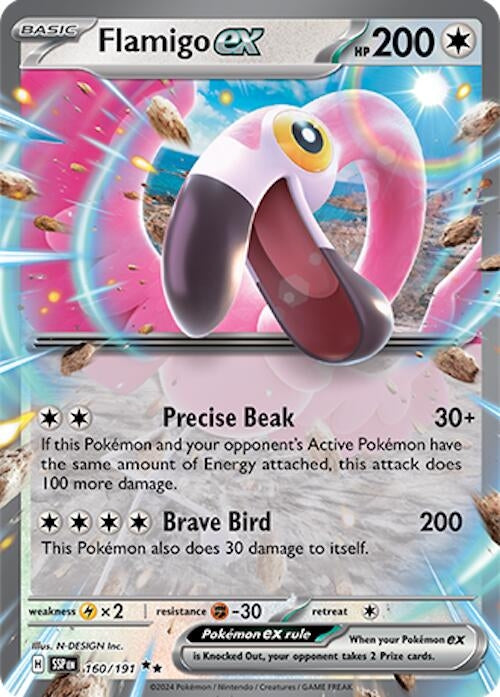 Flamigo ex (160/191) (SV08: Surging Sparks)