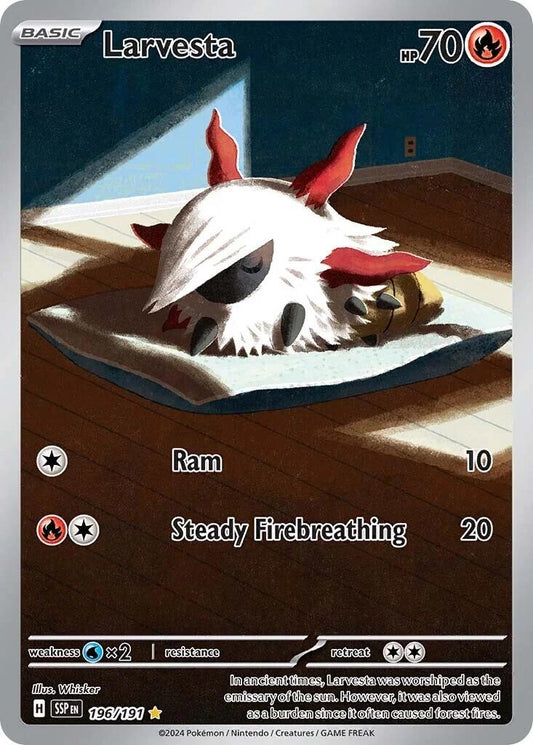 Larvesta (196/191) (SV08: Surging Sparks)