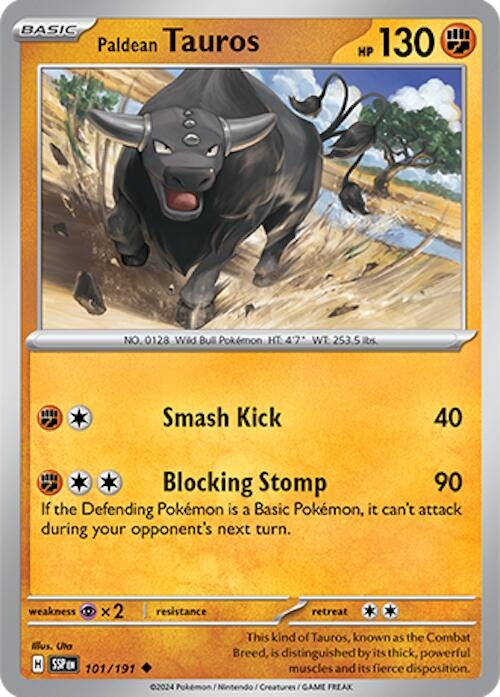 Paldean Tauros (101/191) (SV08: Surging Sparks)