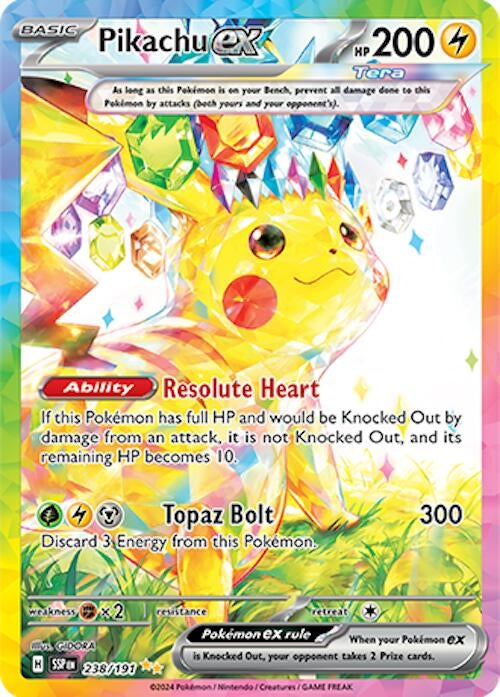 Pikachu ex (238/191) (SV08: Surging Sparks)