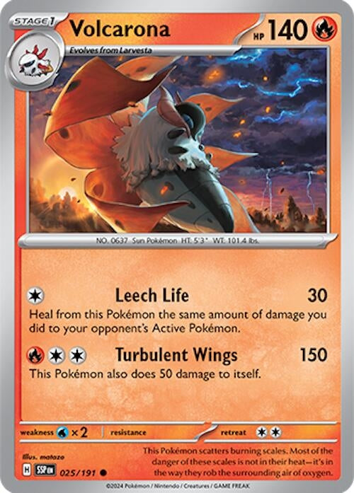 Volcarona (025/191) (SV08: Surging Sparks)