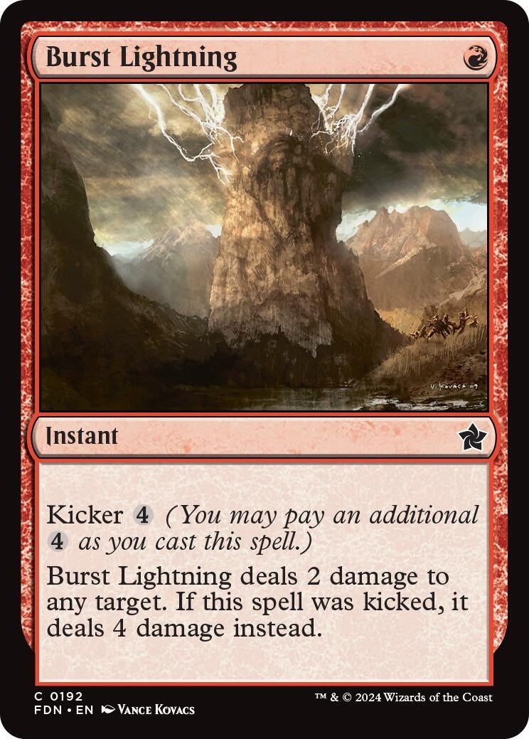 Image for Burst Lightning (192) (Foundations) - Magic: The Gathering