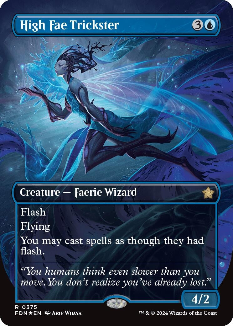 Image for High Fae Trickster (Borderless) (Mana Foil) (375) (Foundations) - Magic: The Gathering
