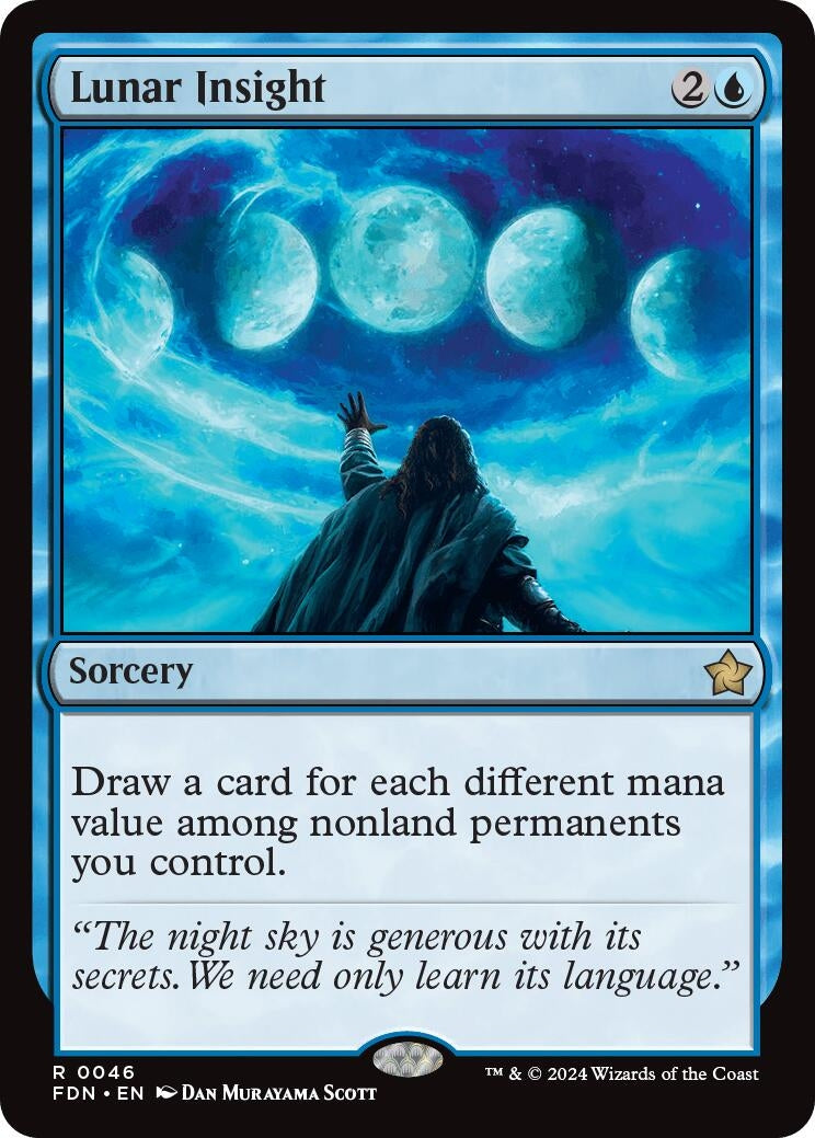 Image for Lunar Insight (46) (Foundations) - Magic: The Gathering