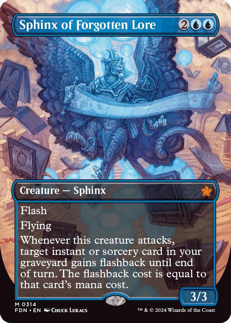 Sphinx of Forgotten Lore (Borderless) (314) (Foundations)