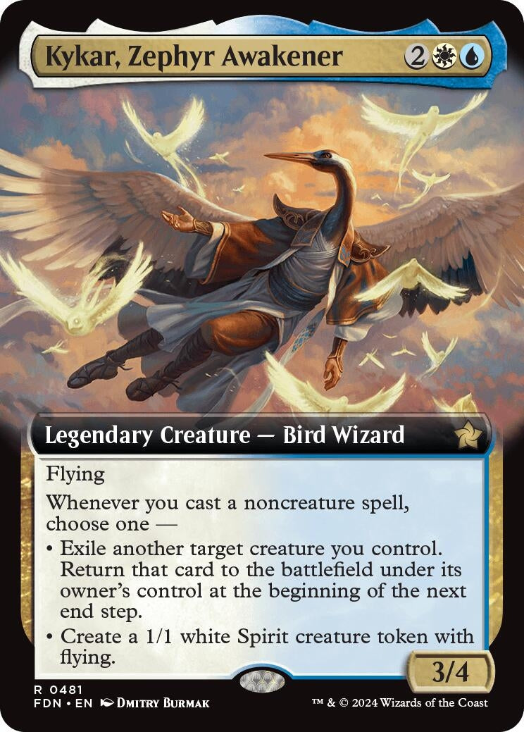 Kykar, Zephyr Awakener (Extended Art) (481) (Foundations)