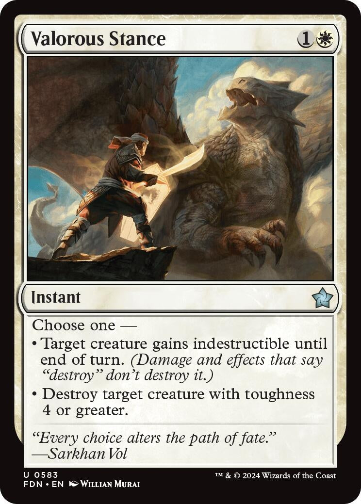 Image for Valorous Stance (583) (Foundations) - Magic: The Gathering