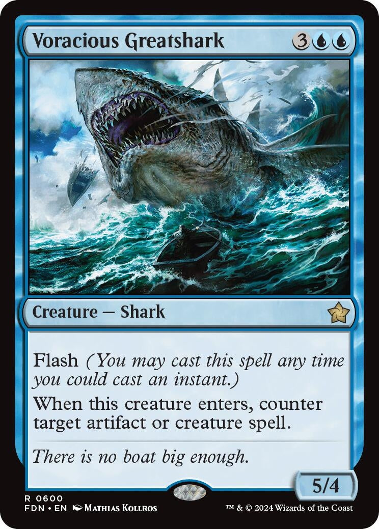 Image for Voracious Greatshark (600) (Foundations) - Magic: The Gathering