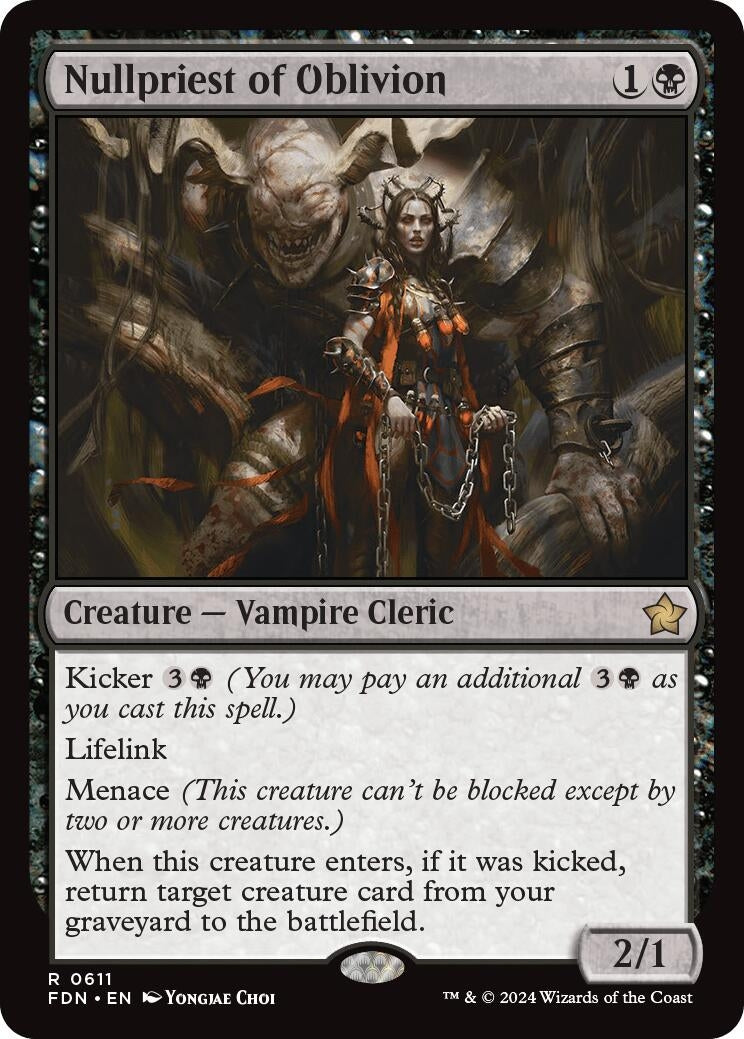 Image for Nullpriest of Oblivion (611) (Foundations) - Magic: The Gathering