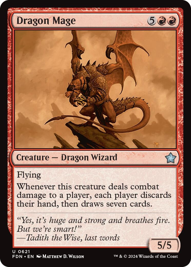 Image for Dragon Mage (621) (Foundations) - Magic: The Gathering
