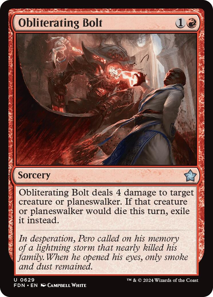 Image for Obliterating Bolt (629) (Foundations) - Magic: The Gathering