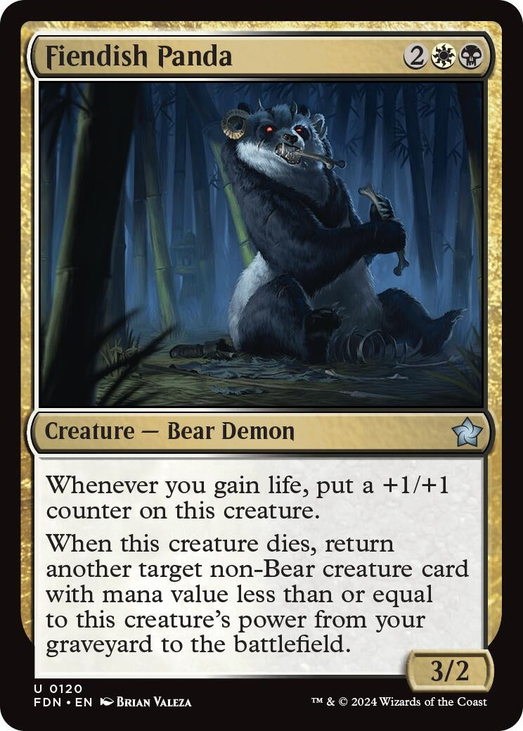 Image for Fiendish Panda (120) (Foundations) - Magic: The Gathering