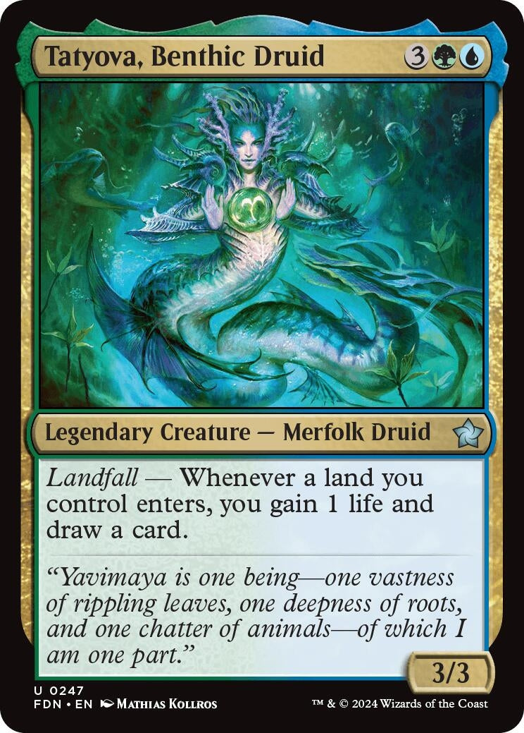 Image for Tatyova, Benthic Druid (247) (Foundations) - Magic: The Gathering