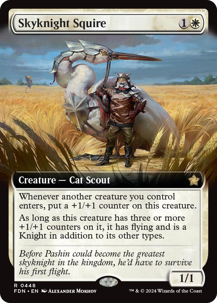 Image for Skyknight Squire (Extended Art) (448) (Foundations) - Magic: The Gathering