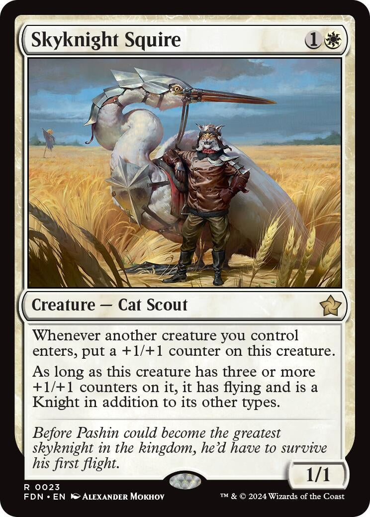 Image for Skyknight Squire (23) (Foundations) - Magic: The Gathering