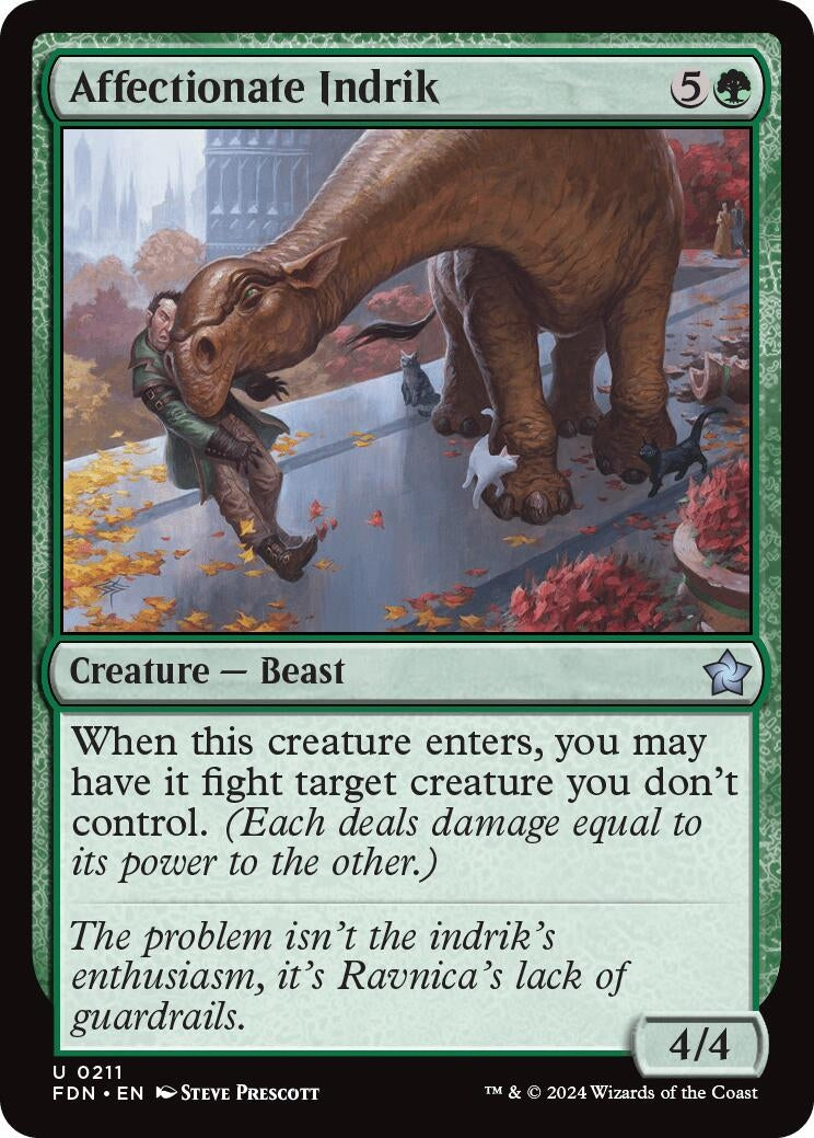 Image for Affectionate Indrik (211) (Foundations) - Magic: The Gathering