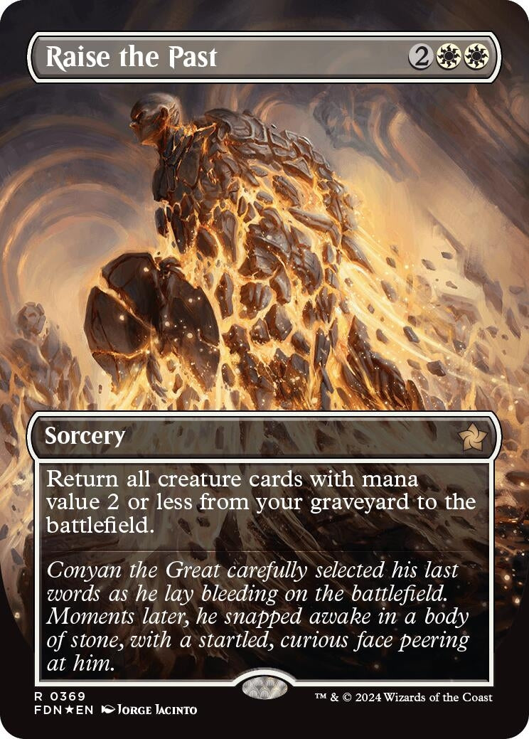 Image for Raise the Past (Borderless) (Mana Foil) (369) (Foundations) - Magic: The Gathering